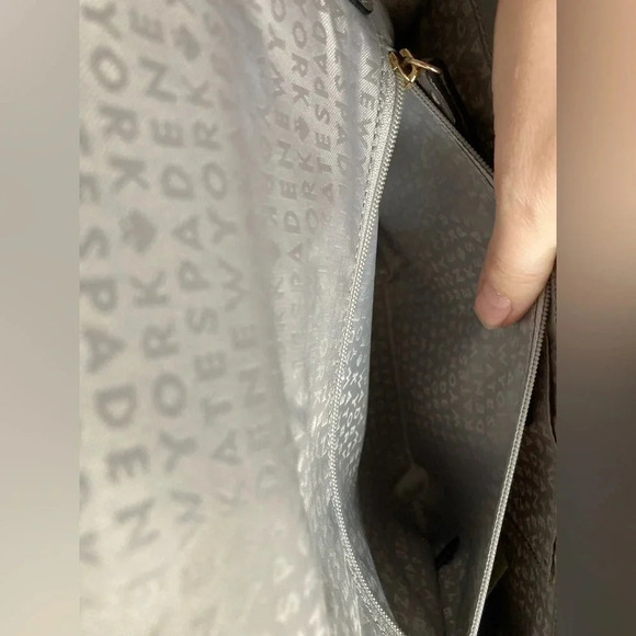 NWOT Kate Spade Cameron Saffiano Leather Gray Crossbody - Picture 12 of 12